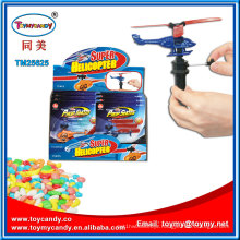 Pushing Super Helicopter Plastic Toy with Candy